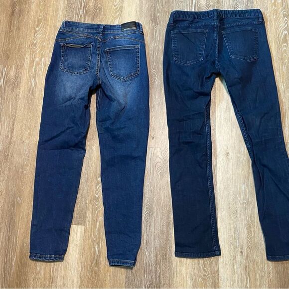 Woman Teen Bundle of 2 skinny stretchy jeans jegging school pants size 26/27 - Picture 2 of 8